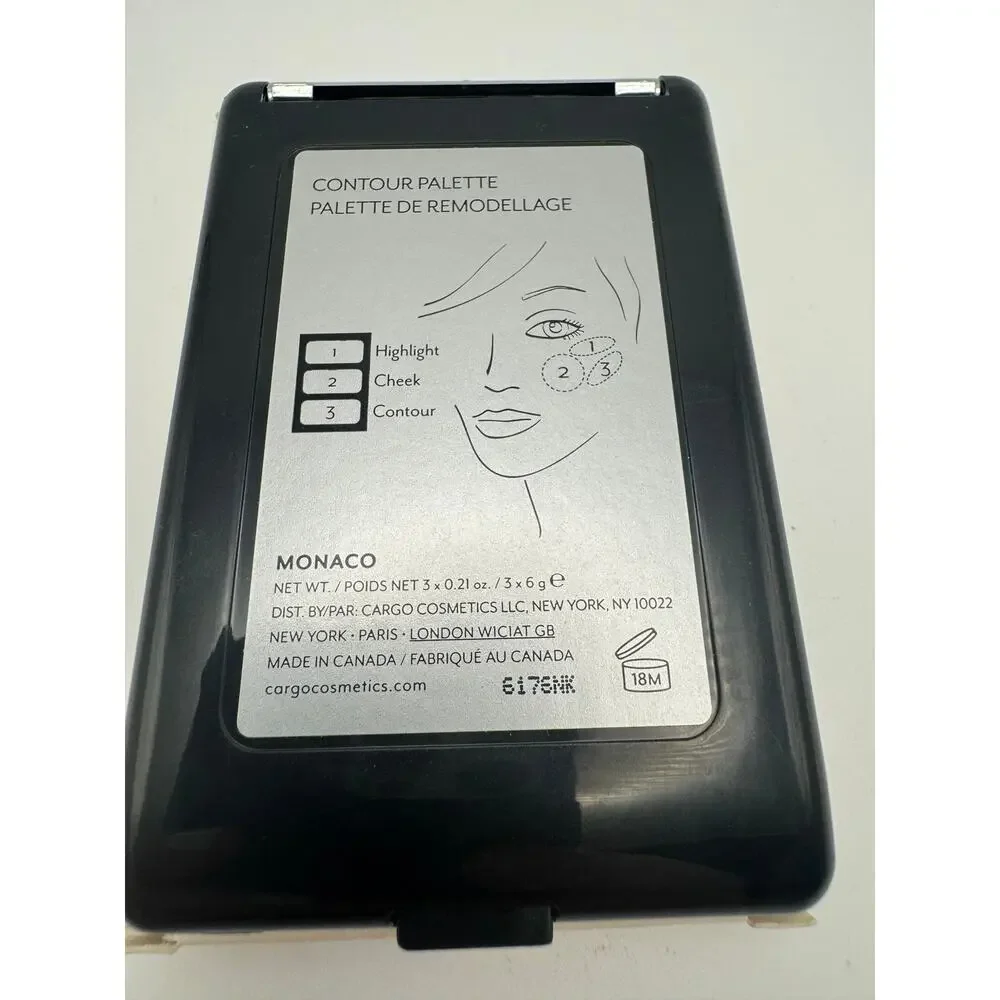 Cargo Cosmetics Contour Palette in the Monaco shade 3 X 0.21 Oz New in Box